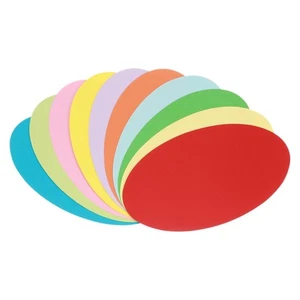 Cartulina ovalada de 4 pulgadas de ancho de 6,5 pulgadas de largo, 30 piezas 50 lb/180 gsm, color surtido - Imagen 1 de 5
