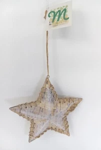 Midwest Cannon Star Ornament Distressed Look Cardboard Paper Lightweight 5" - Picture 1 of 7
