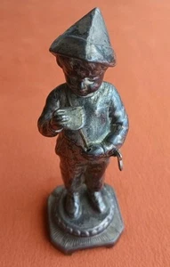Julius Schmidt Fällstil ?? Junge Hand isst Brot 4,5" hoch Bronzefigur - Bild 1 von 6
