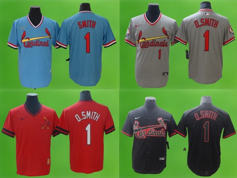 St. Louis Cardinals Ozzie Smith #1 Cool Base Men's Stitched Jersey Cover