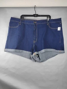 NWT Old Navy Women’s WOW High Rise Denim Jean 3 1/2” Shorts Sz 26 Cuffed Hem - Picture 1 of 13