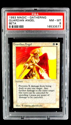 1993 MtG Magic the Gathering Limited Beta Guardian Angel PSA 8 NM-MT - Image 1 of 4