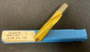 Valenite 16mm Solid Carbide Drill TIN Coat 5/8" Shank 4.25" OAL 3" Flute - Picture 1 of 3