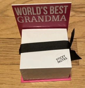 World’s Best Grandma Sticky Notes and Holder - Picture 1 of 5