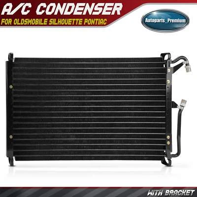 A/C Condenser w/ Bracket for Oldsmobile Silhouette Pontiac Trans Sport Chevrolet - Image 1 of 4