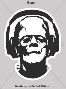 Frankenstein With Headphones Spooky Cool Hot Monster Art Decor Printed Sticker - Picture 1 of 42