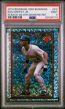 Ken Griffey Jr. 2014 Bowman 1989 Is Back Silver Diamond Refractor #KG PSA 9