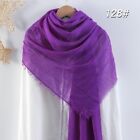 Solid Color Crinkle Scarf New Style Maxi Headscarf Thin Plain Hijab Women