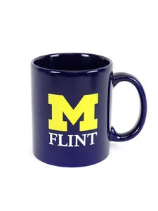 University of Michigan-Flint blau gelb Becher Kaffee Tee heiß oder kalt Tasse - Bild 1 von 5