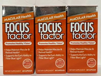 3x FACTOR DE ENFOQUE ~ SALUD MACULAR Promueve una Visión Saludable con lUTEÍNA y Zeaxantina Foto 1 de 4