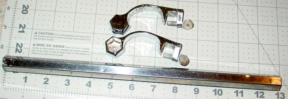 Abrazadera de falda de lavabo de baño vintage barra de toallas hexagonal Art Deco accesorios de plomería Foto 1 de 4