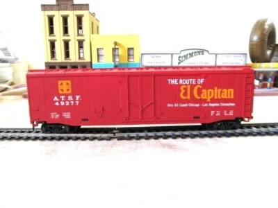 Tyco Santa Fe  EL CAPITAN Plug Door  50' Boxcar ATSF 49277-  1/87 HO Scale - Image 1 of 4