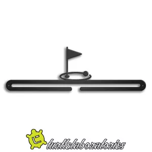 Deko Medaillenhänger - Golf Flagge Golfer 2 Metall Wand Skulptur Kunstbehang - Bild 1 von 1