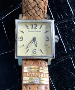 VTG Tommy Bahama Wrist Watch Womens RYLAND Swiss Silver Gold Stainless Gem RUNS - Picture 1 of 14