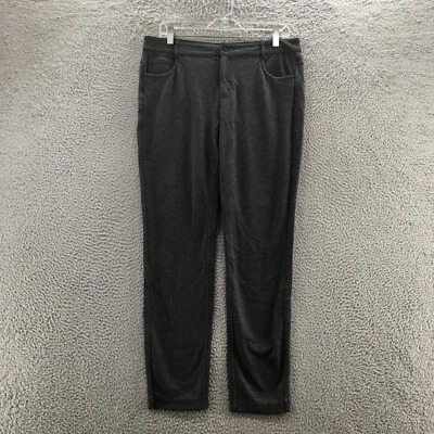 Pantalones ajustados Athleta para mujer 12 (en realidad 34x28,5) gris tiro medio 5 bolsillos cremallera mosca Foto 1 de 4