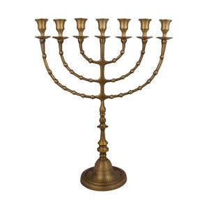 Large Authentic Bronze Plated Menorah 18″ / 47cm - Picture 1 of 1