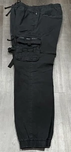 Men's Hollister Black Cargo Flex Joggers Size Small - Picture 1 of 7