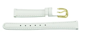 Fossil Womens Stainless Steel White Leather Replacement Watch Band 14mm - Picture 1 of 2