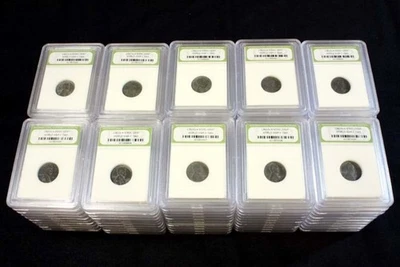 Lote de 100 centavos de acero 1943 en losa Segunda Guerra Mundial emisión de emergencia Foto 1 de 2