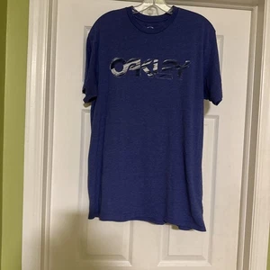 Oakley Men’s Blue Graphic T-Shirt – Regular Fit – Size Large - Picture 1 of 4