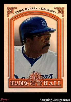 Leaf Heading for the Hall #15 1998 Eddie Murray 2113/3500 Dodgers Foto 1 de 2