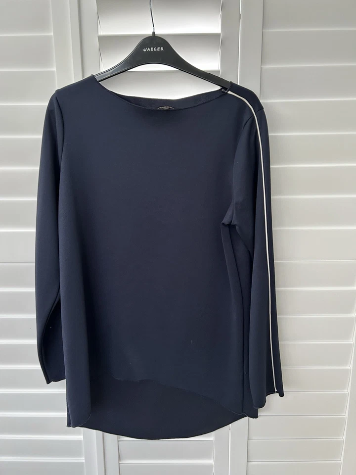 Женская спортивная одежда Jaeger темно-синяя с длинным рукавом топ туника размер средний 12/14 - Изображение 1 из 4