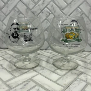 Juego de 2 vasos de brandy de inducción Reggie White Green Bay Packers 2006 HOF - Imagen 1 de 7