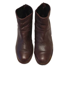 Toms Carpe Diem braune Damenstiefelette 8,5 Leder klobiger Absatz Quaste Reißverschluss - Bild 1 von 11