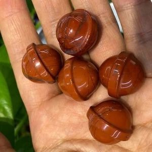 TOP Natural Red jasper planet Hand Carved Quartz Crystal Reiki Healing 5PC - Picture 1 of 9