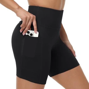 Biker Shorts Women Tummy Control Yoga Shorts Buttery Soft Gym Shorts High Wai... - Picture 1 of 6