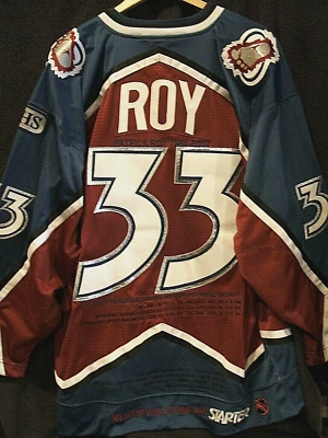 Camiseta Colorado Avalanche Patrick Roy Carrera Estadísticas Homenaje Talla 56 Foto 1 de 4