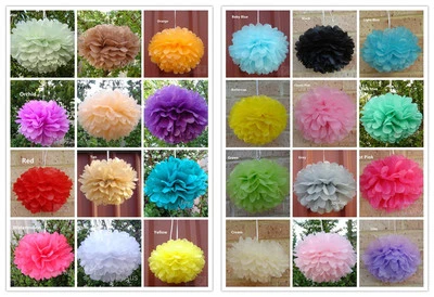 6x Pompones de Papel Fiesta Boda Baby Shower Aniversario Cumpleaños Decoración Colgante Foto 1 de 4