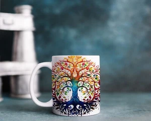 Watercolour Tree Of Life 05 Personalised Mug Christmas, Birthday Gift. - Picture 1 of 2