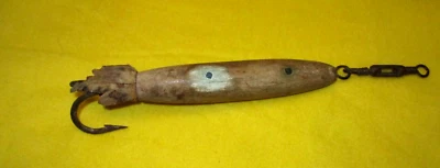 SEÑUELO DE ATÚN VINTAGE ** PLANTILLA DE HUESO MUY RARA *************** Foto 1 de 4