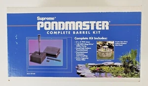 Supreme Pondmaster Complete Barrel Kit Indoor Outdoor Mini Pond Needs Container - Picture 1 of 5