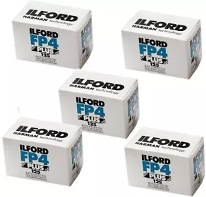 Ilford FP-4 5 rolls 35mm 36exp FRESH DATE 01/2027 - Picture 1 of 1
