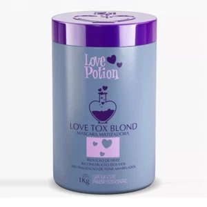 Love Tox Blond Mask 1kg Straightening Anti Frizz Cream Hair Btox - Love Potion - Picture 1 of 2