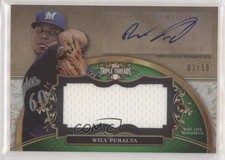 2013 Topps Triple Threads Unity Jumbo Relics Emerald /50 Wily Peralta Auto