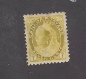 CANADA # 81 VF-MLH 7cts NUMERAL ISSUE CAT VALUE $300 - Picture 1 of 1