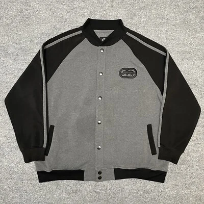 Chaqueta De Colección Ecko Unltd Para Hombres 3XB Gris Universitario Bordado Logo Hip Hop Y2K 3XL Foto 1 de 4