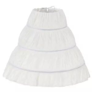 3 aros Ajustable Falda enagua Falda de princesa Encaje blanco Flor Crinolina - Bild 1 von 11