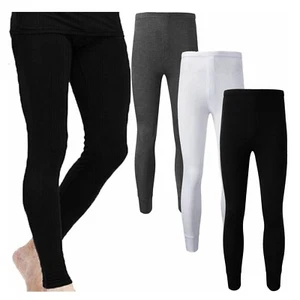 NEW MENS WINTER THERMAL LONG JOHN UNDERWEAR WARM LEGGINGS BLACK WHITE GREY - Picture 1 of 5