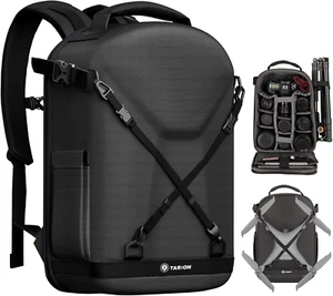 Hardshell Camera Backpack: 3-side Hard Case Photography Bag DSLR Backpack wit... - Picture 1 of 12