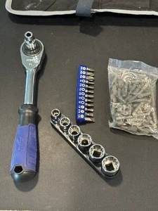 20 Piece KOBALT DOUBLE DRIVE Extendable 3/8" Ratchet Tool Set with POUCH CASE - Picture 1 of 11