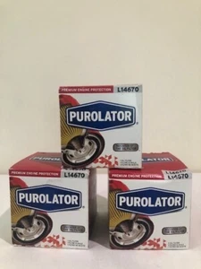 3-Pack Purolator Engine Oil Filter L14670 Chrysler Pacifica Avenger CASCADIA - Picture 1 of 6