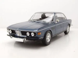 BMW 2800 CS E9 Coupe 1968 blu metallizzato modellino auto 1:18 minichamps - Foto 1 di 9