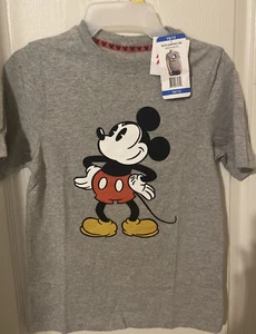 Mickey Mouse Boy's Gray T-shirt Short Sleeves Disney NEW 10/12 - Picture 1 of 10