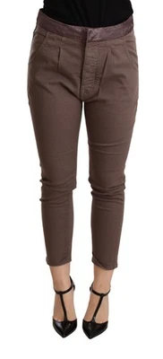 CYCLE Brown Mid Waist Cropped Skinny Stretch Women's Trouser Authentic - Image 1 of 3