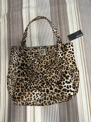Kenneth Cole реакции леопард печать сумка / сумка с короткими ручками, см. фото, застежка поцарапана. - Изображение 1 из 4