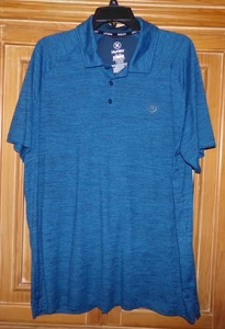 HURLEY MENS SIZE XL BLUE SHORT SLEEVE POLO SHIRT POLYESTER BLEND - Picture 1 of 2